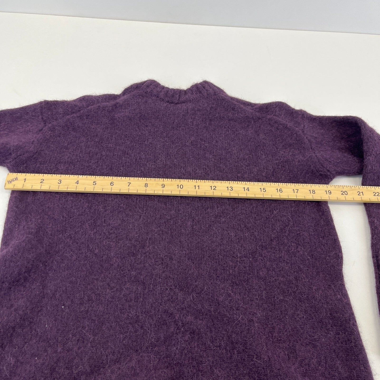 Sweaty Betty Alpine Wool Crew Neck Jumper Sweater in Purple size XXS/6 Alpaca