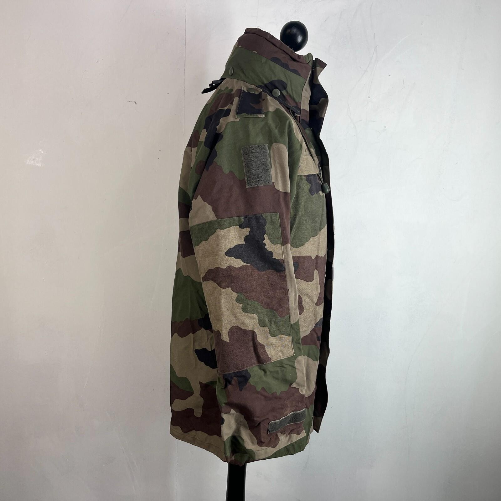 French Military Army Gore Tex Jacket Waterproof Camouflage size 88L + Stow Hood