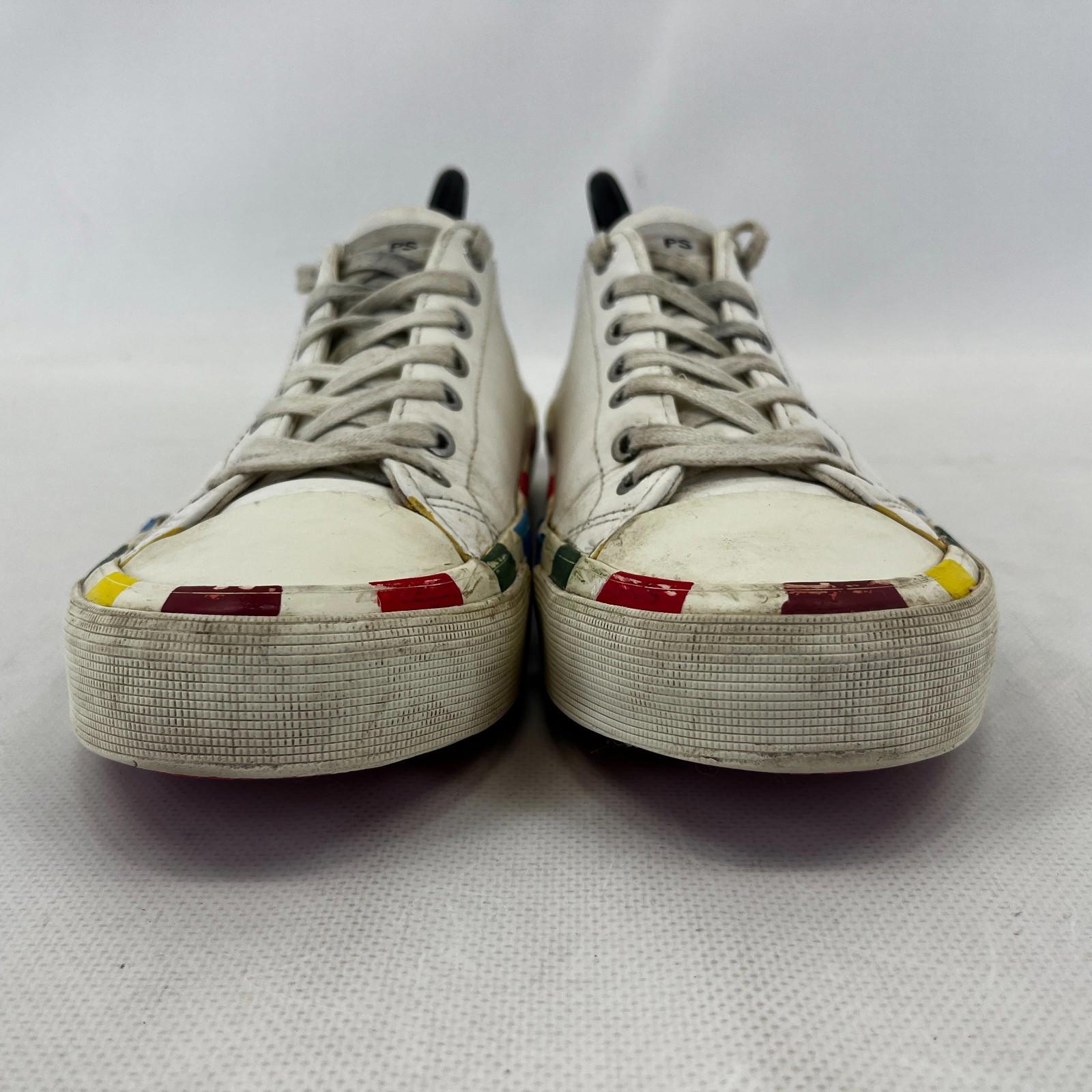 PS Paul Smith White Leather Trainers UK size 6.5 - EU 40