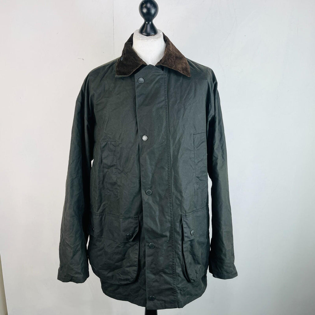 Crane Wax Jacket in Black Waxed Cotton size Large