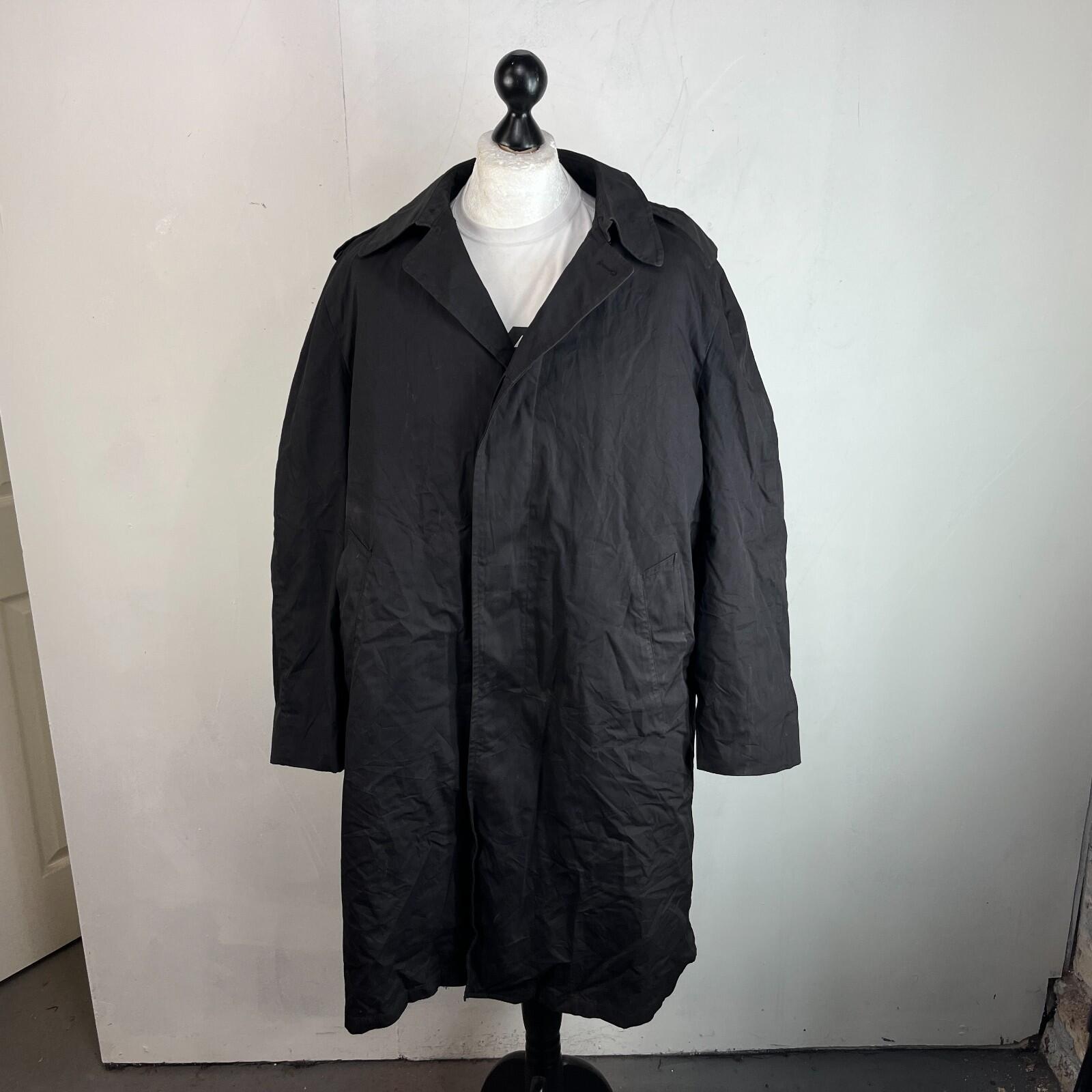 Genuine US Navy Black Trench Coat with Removable Liner size 44R Formal Military
