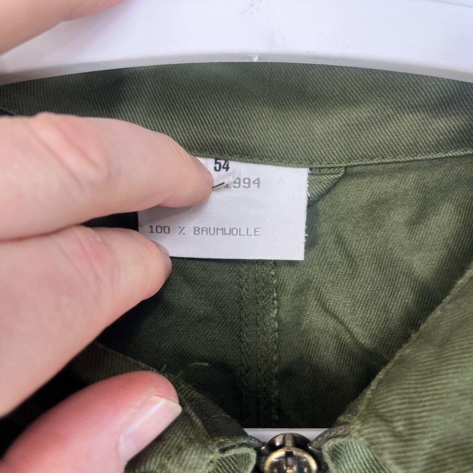 German Military Army Engineers Coveralls Olive Green Boiler Suit EU size 54