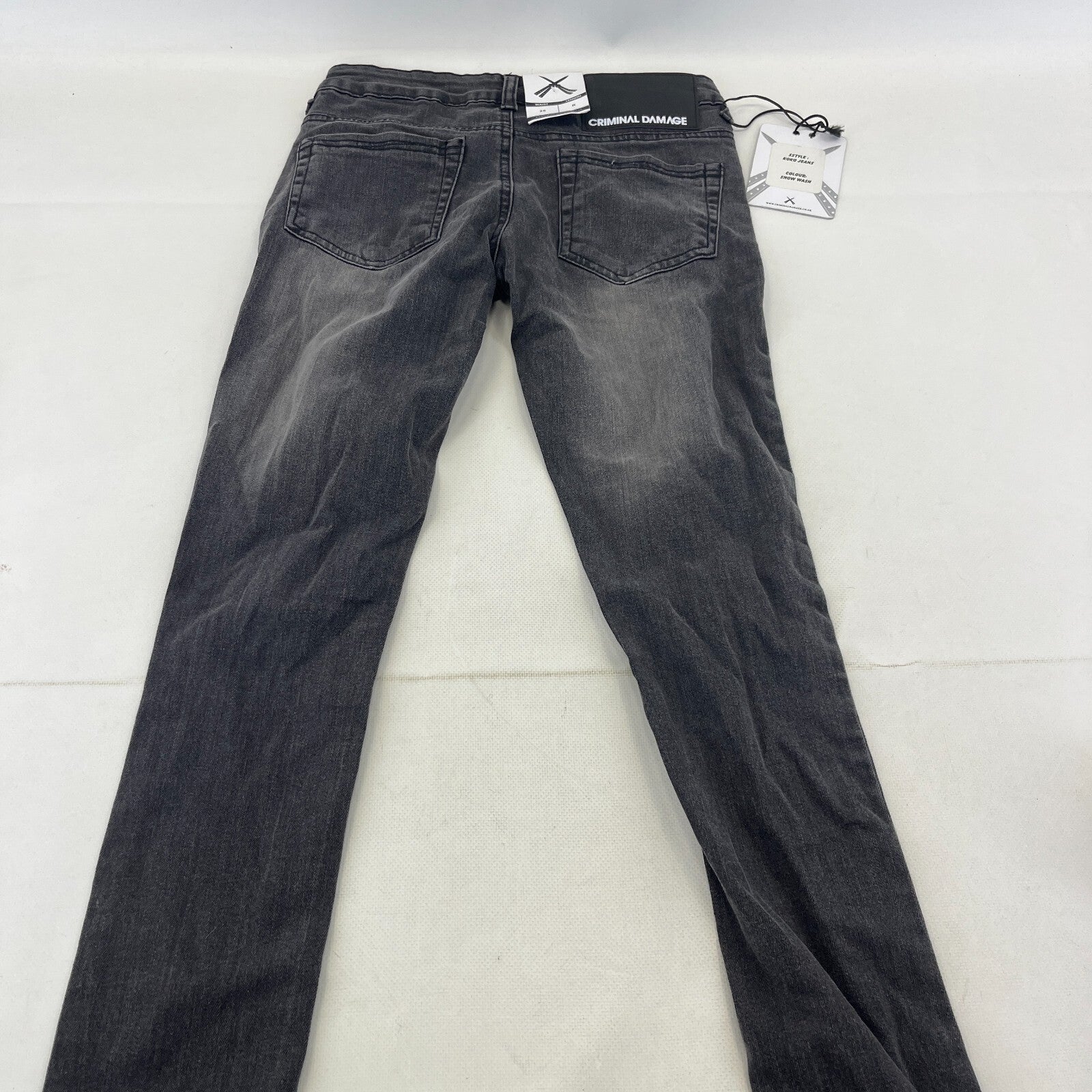 Criminal Damage Koko Ripped Jeans Womens W26 L32 Black Skinny Slim Fit BNWT