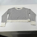 Sweaty Betty After Class Crop Sweatshirt White with Black Stripes  size Medium