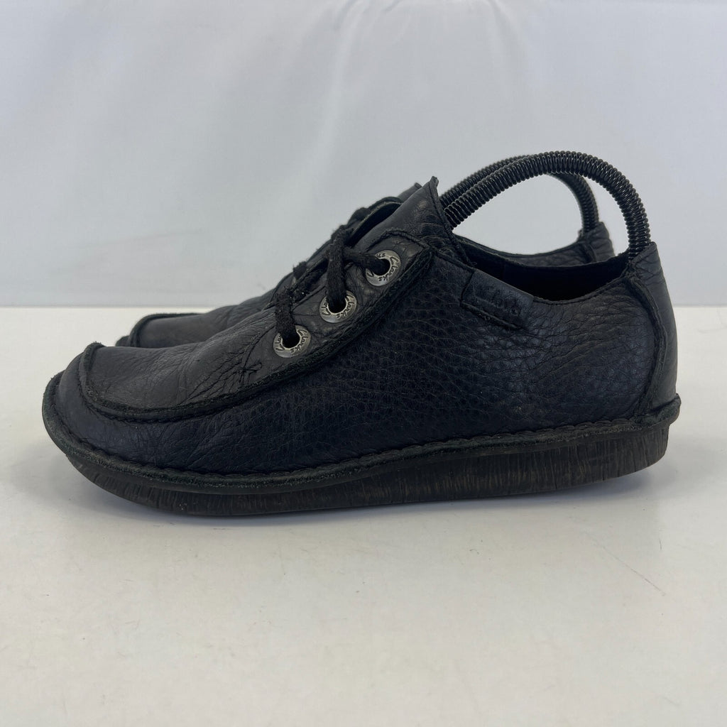 Clarks Active Air Black Leather Pasty Shoes size UK 6 EU 39 1/2 Womens Pasties