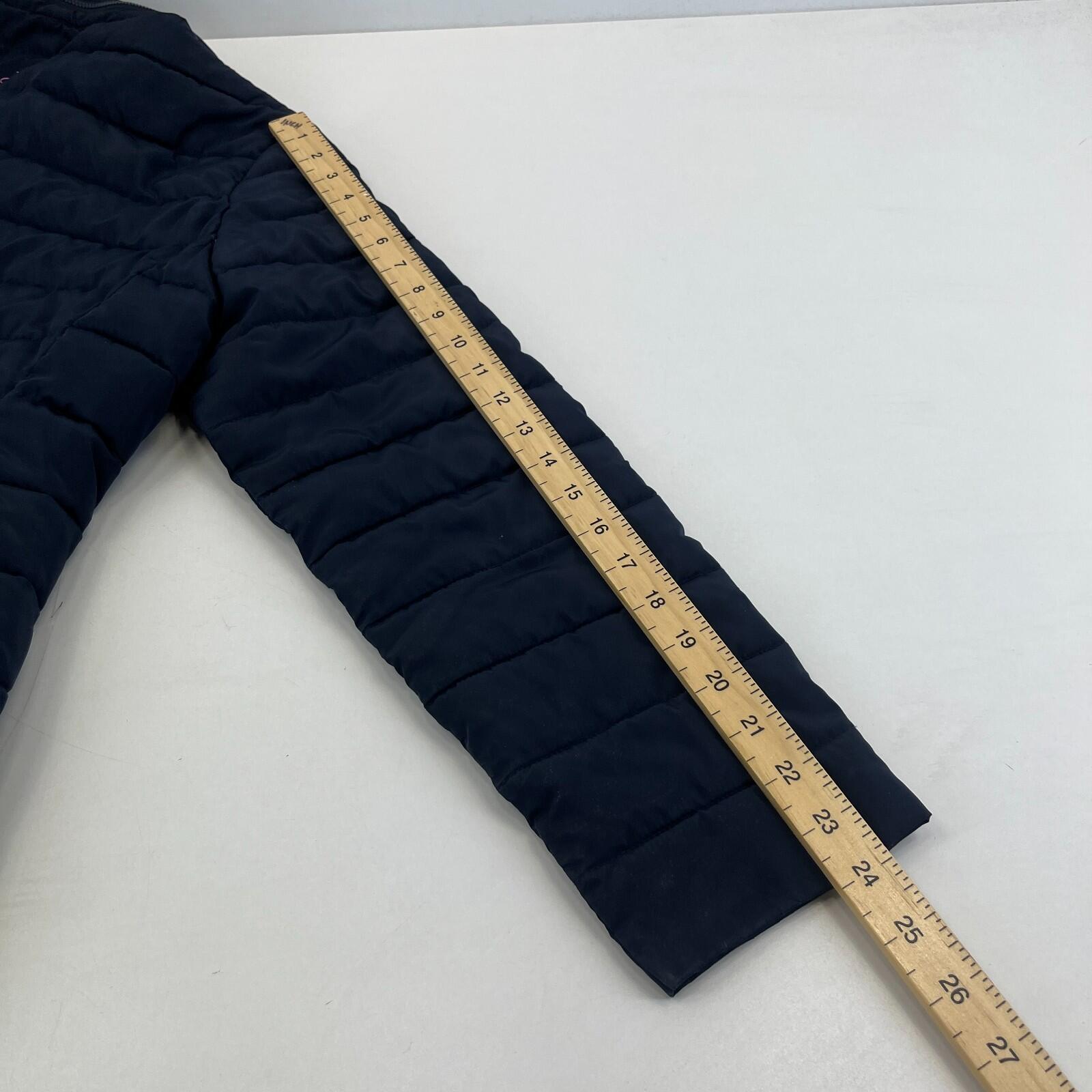 Joules Long Quilted Puffer Jacket Coat Navy Blue Women's UK size 14