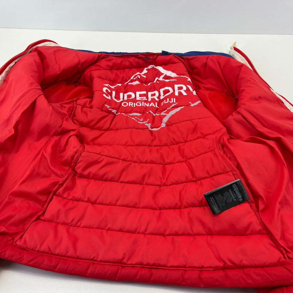 Superdry Original Fuji Jacket Coat Women’s size 14 Quilted Red Warm Ladies