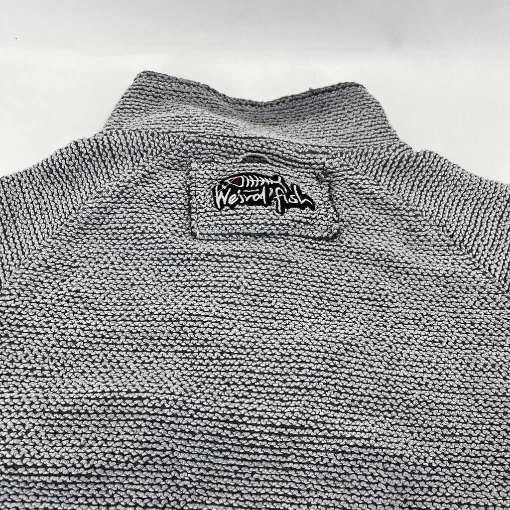 Weird Fish Mens Grey Quarter Zip Jumper Macaroni Pullover size Small