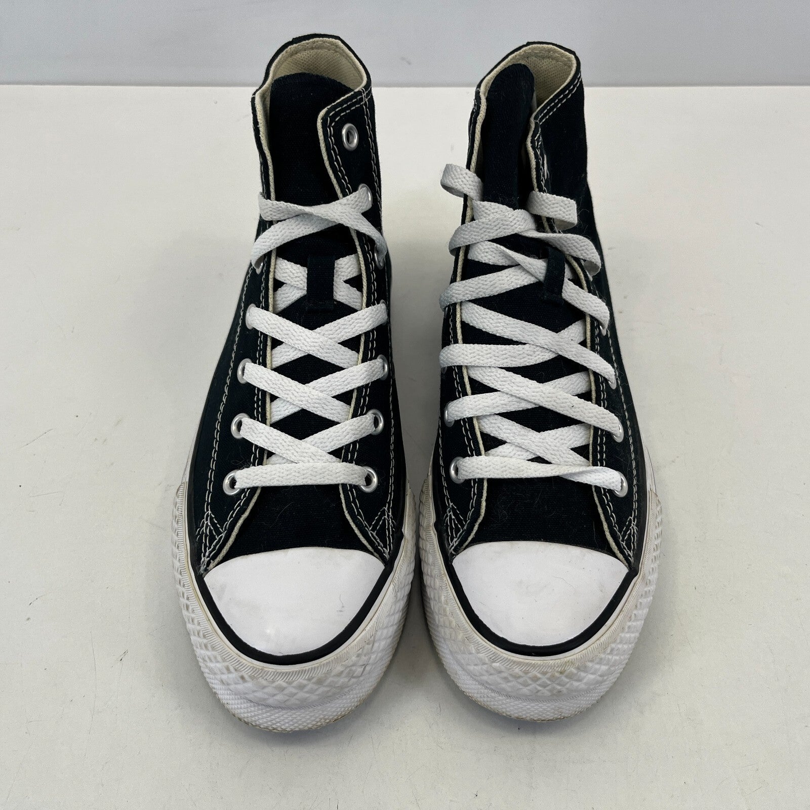 Converse Hi-Tops size UK 4.5 EU 37.5 Black Canvas & White All Stars