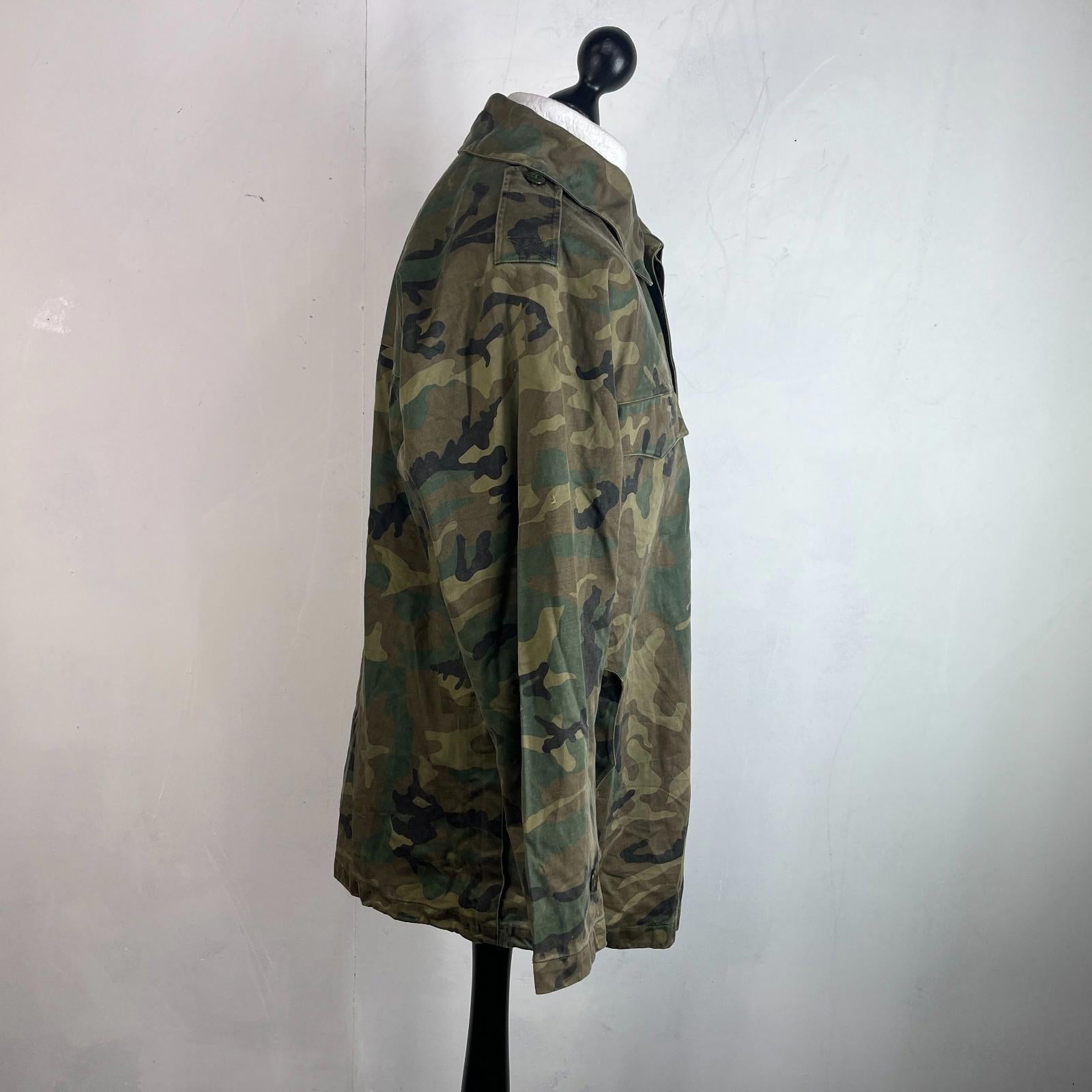 Spanish Military Army Issue Waterproof Combat Jacket Woodland Camouflage size L