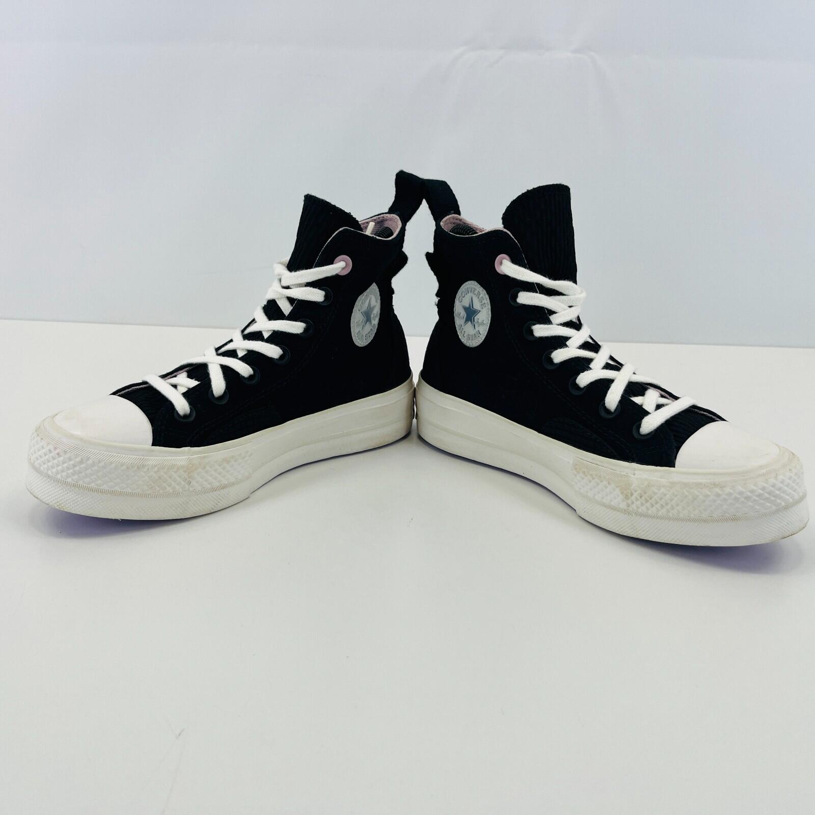 Converse All Star Chuck Taylor Hi-Top Black/Lilac/White Trainers UK 3