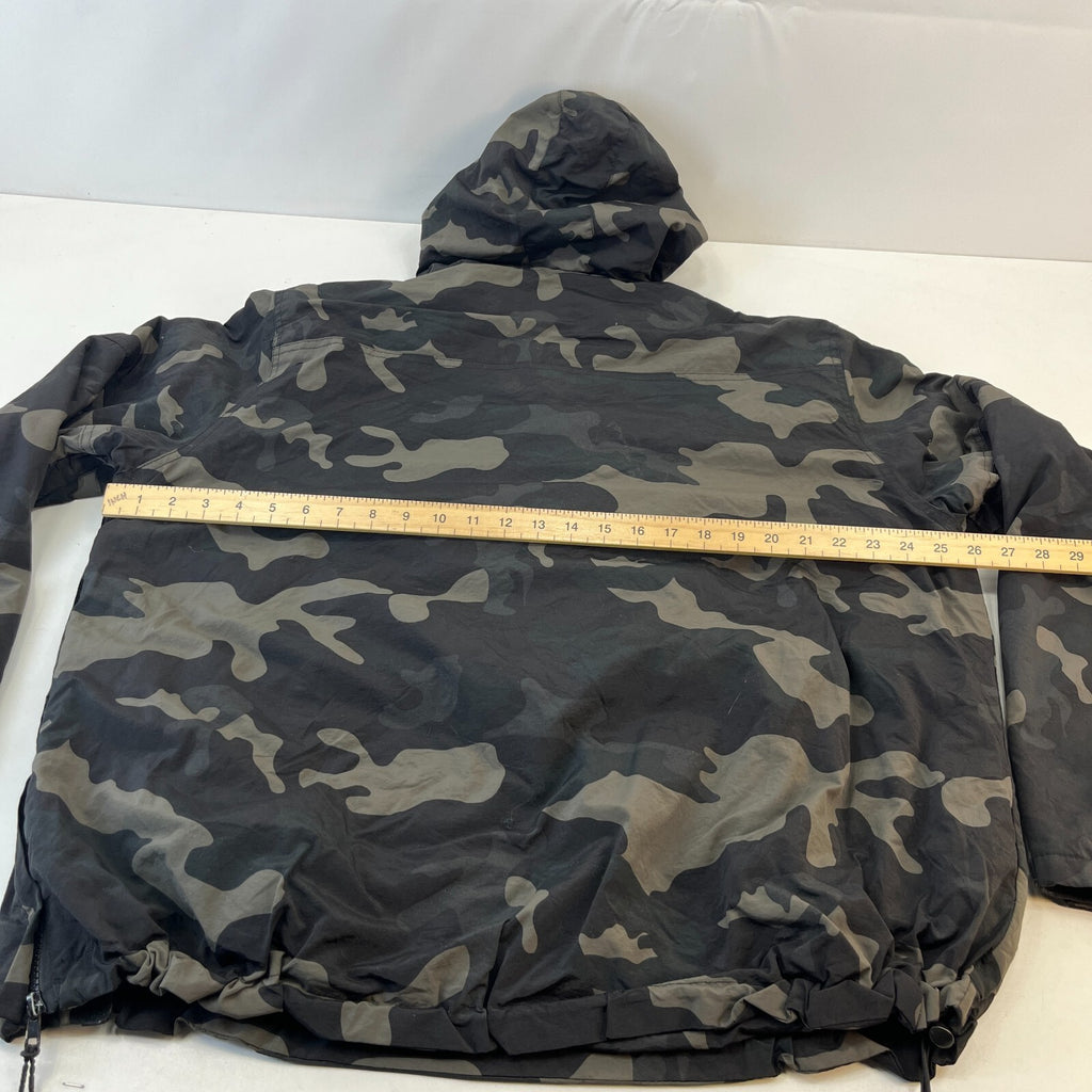 Brandit Ski Snowboard Jacket Mens Dark Camo Anorak Hooded Pullover Pockets XL