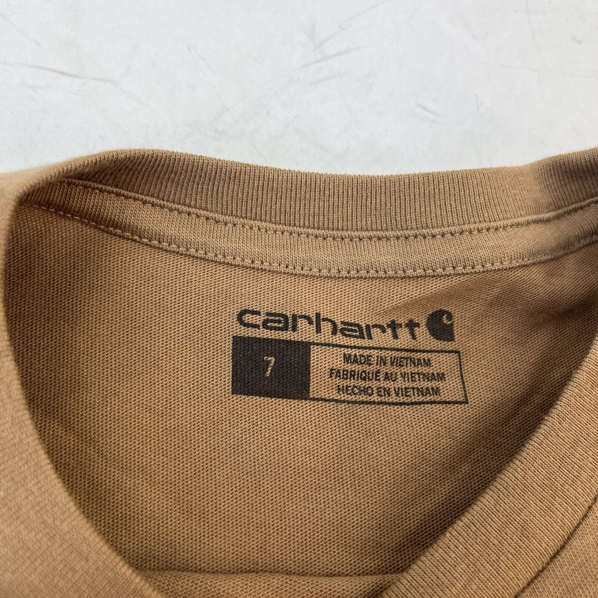 Carhartt Kids Khaki Brown Graphic Print Long Sleeve T-Shirt size 7 years - New