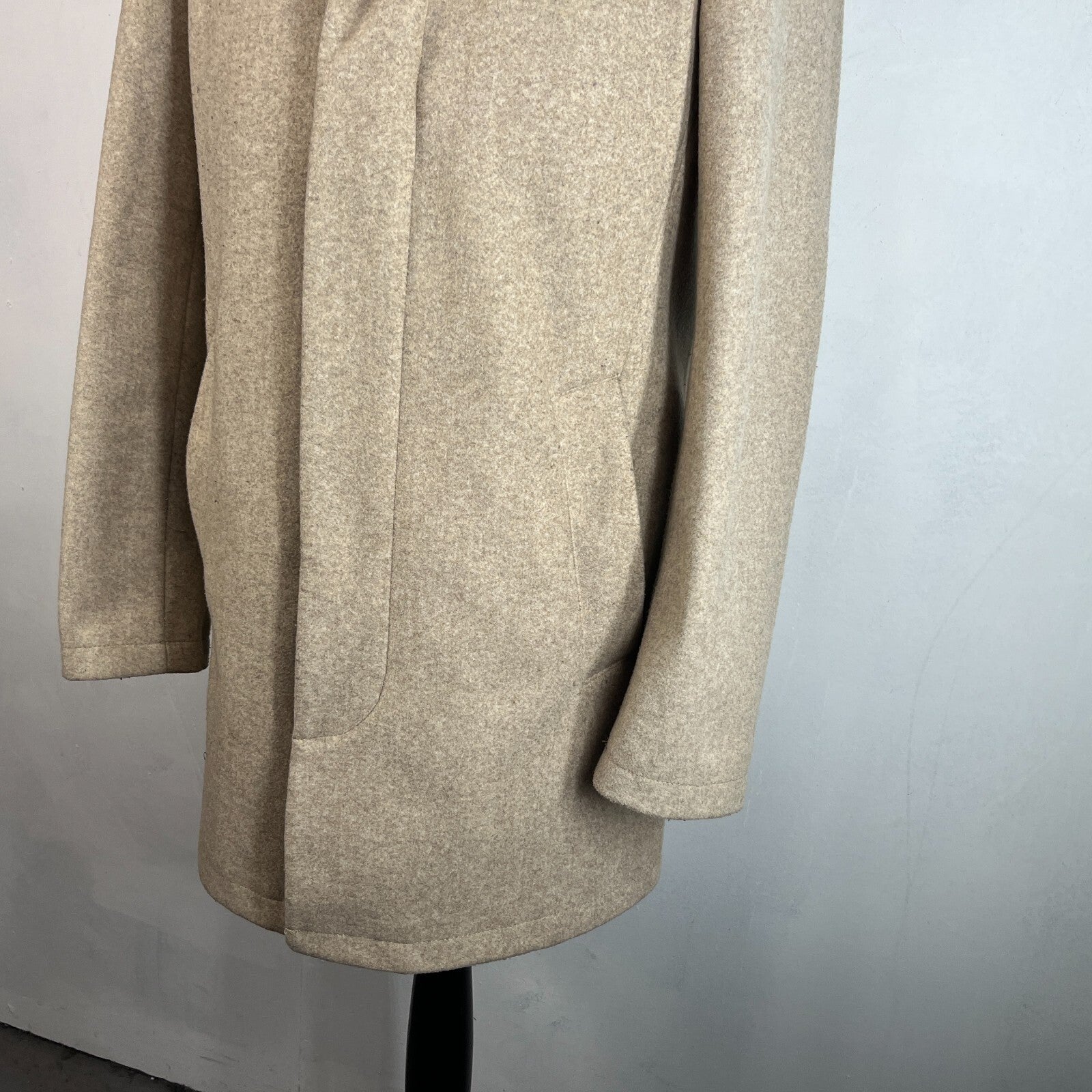 Simon Carter London Coat Mens 42R (Large) Oatmeal Beige Outdoors Office Smart Jacket