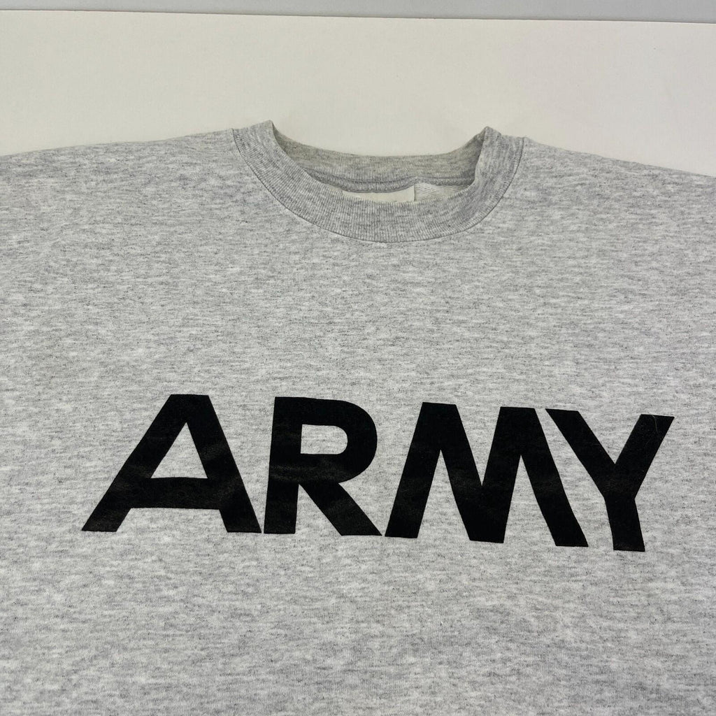 Genuine US Army Issue Grey Spellout Sweatshirt size US Medium (UK Large)