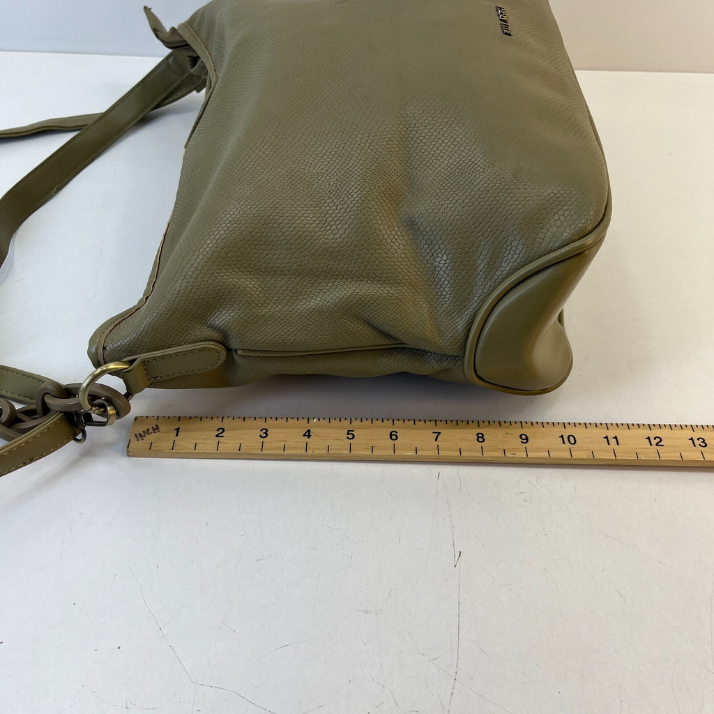 Bulaggi Medium Khaki Green Leather Tote Handbag