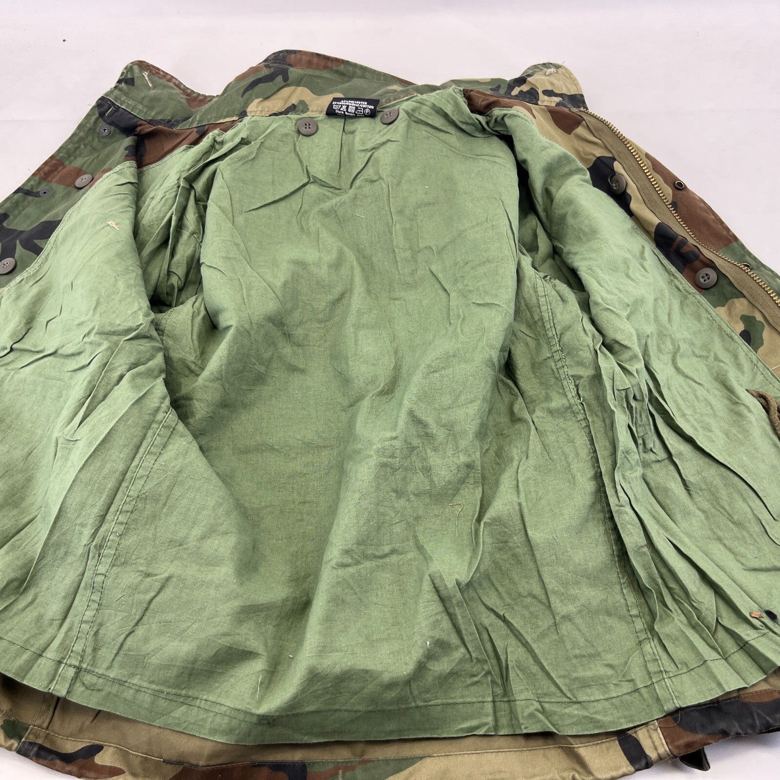 Mil-Tec US Army Military Jacket Green Camouflage size Youth XL + Hood
