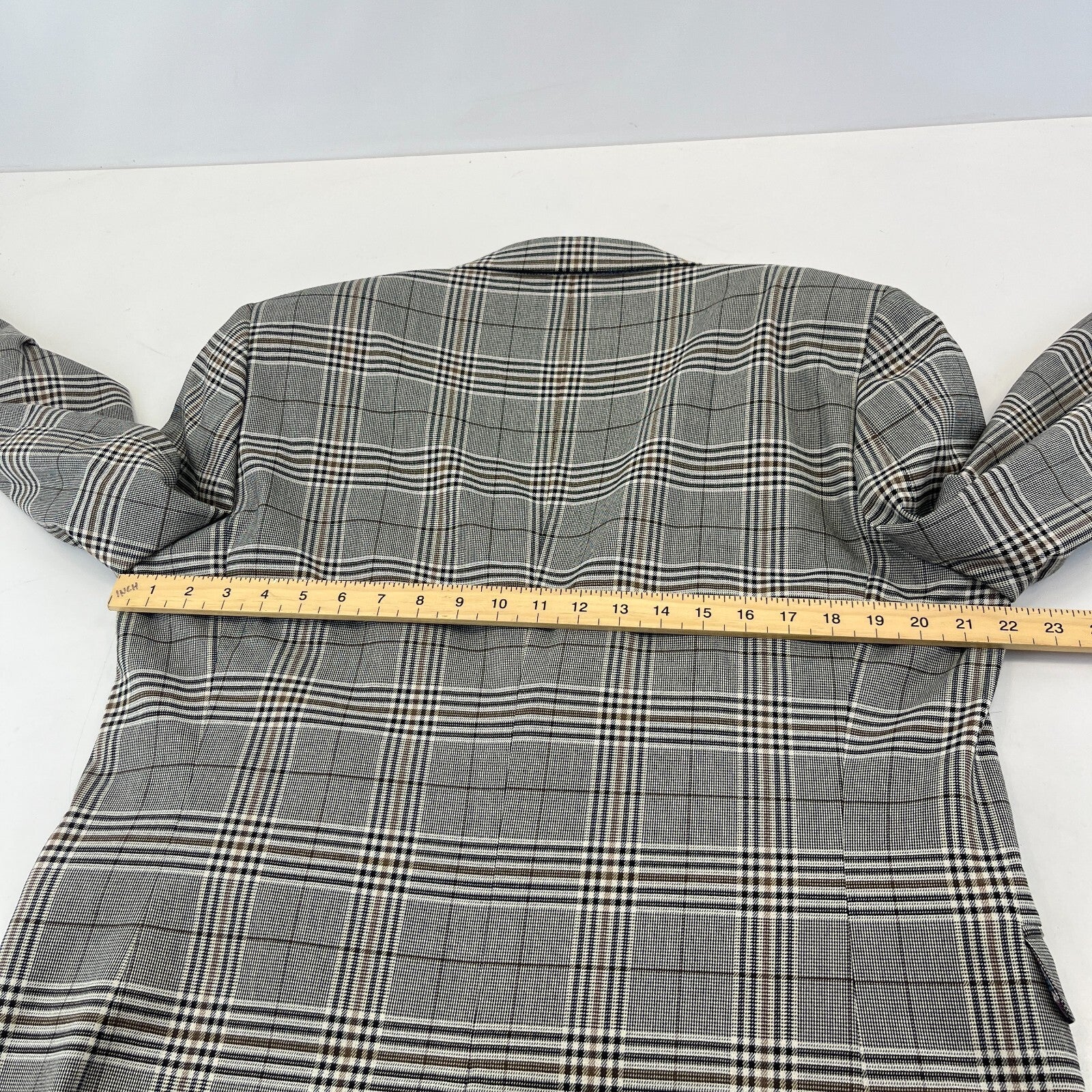 Next Tailoring Men's Grey Check Suit 44L Dark Grey W36 L31 Trousers Skinny Fit