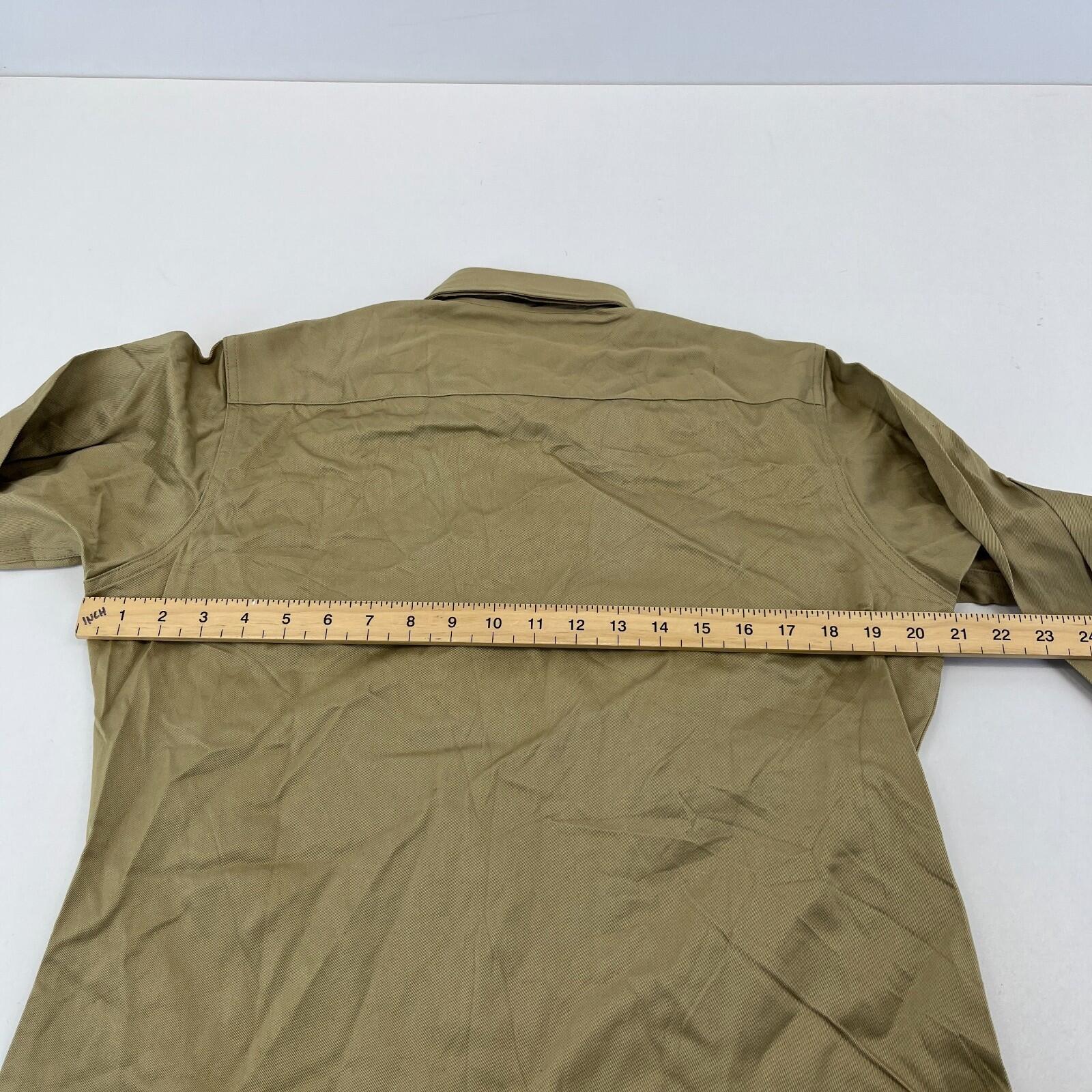Vintage US Army Khaki Long Sleeve Shirt New Deadstock size 14 1/2 (UK Large)