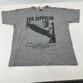 Daydreamer Led Zeppelin 1969 Tour Print Distressed T-Shirt Grey size US M UK XL