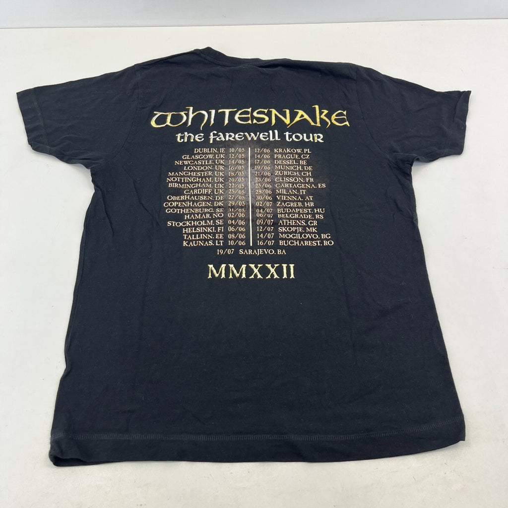 Whitesnake Farewell Tour 2022 T-Shirt in Black size Medium Excellent Condition