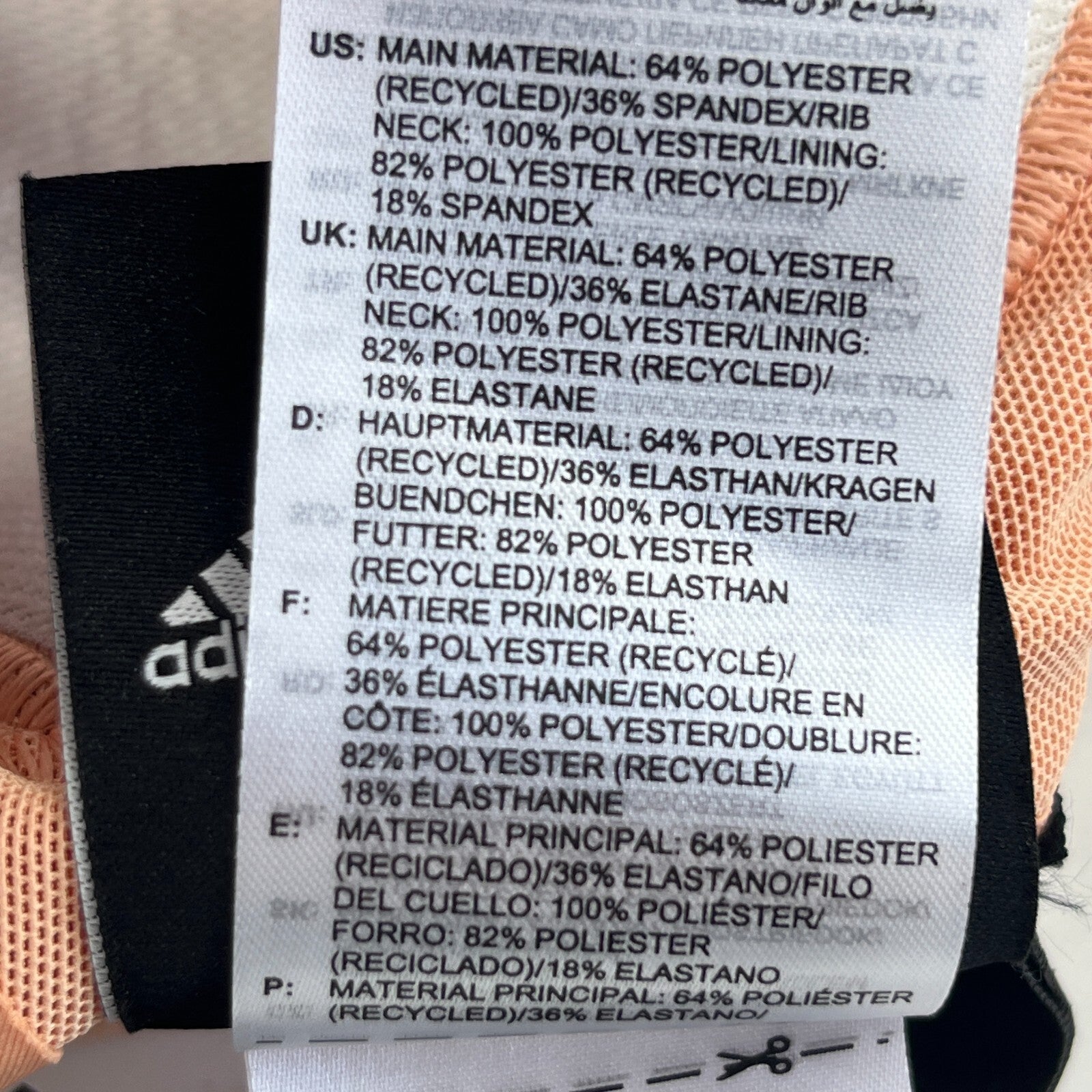 Adidas Ivy Park Crop Top Sports Bra in Peach Orange size Small - New