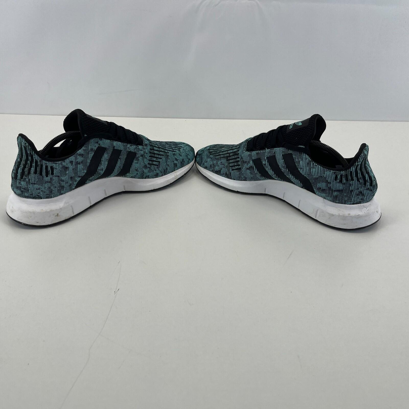 Adidas Swift Run Mens Trainers Mint Green Mesh Knit UK size 10.5 - VGC