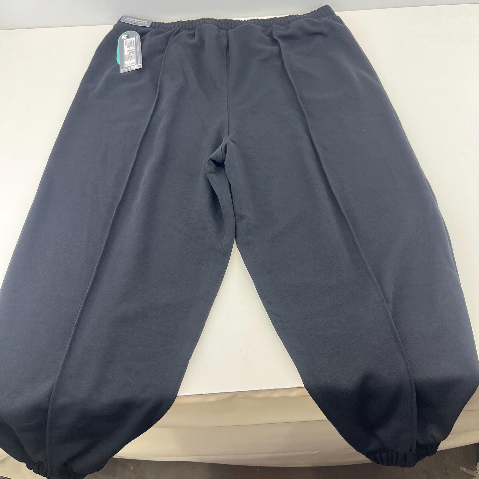 M&S Ladies Goodmove Parachute Joggers Cuffed Trousers Pants Black BNWT size 20