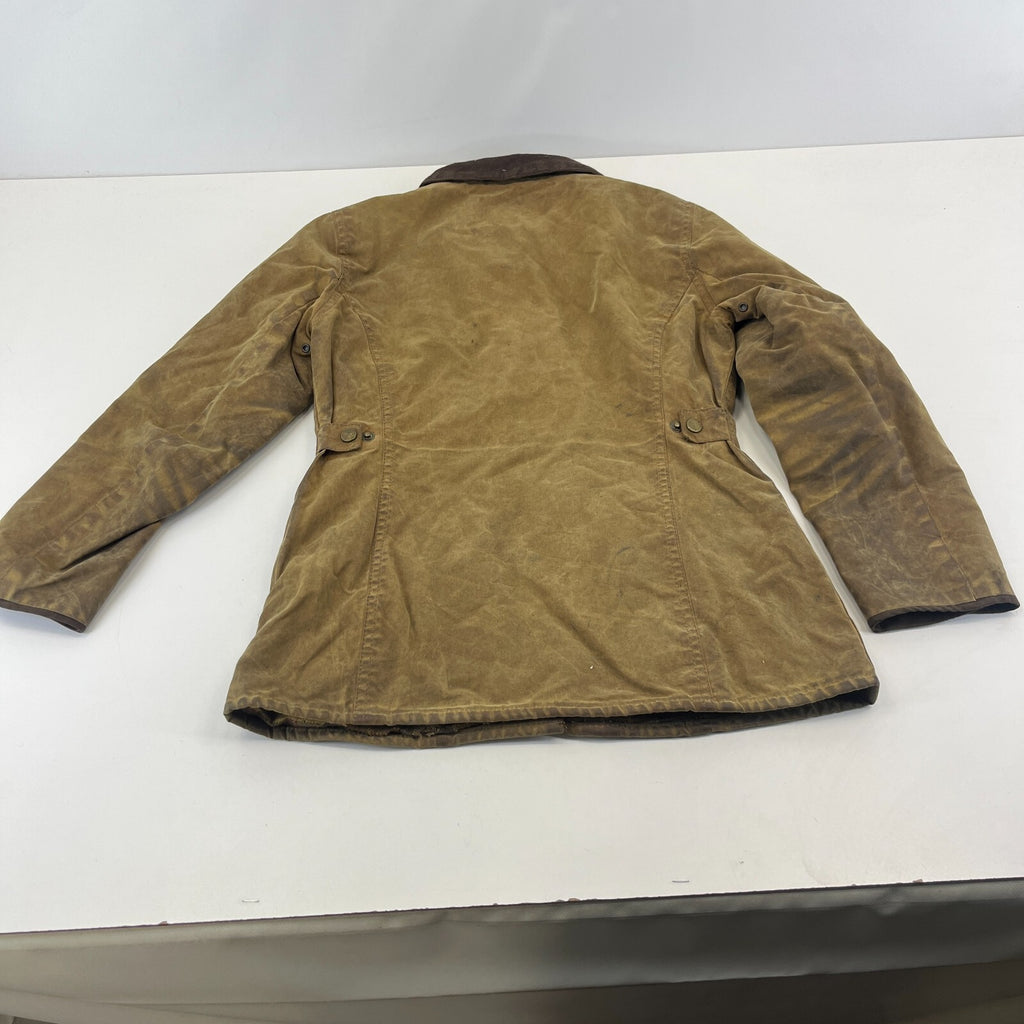 Barbour L1600 Distressed Look Wax Utility Jacket Women’s UK 8 Brown Field Coat
