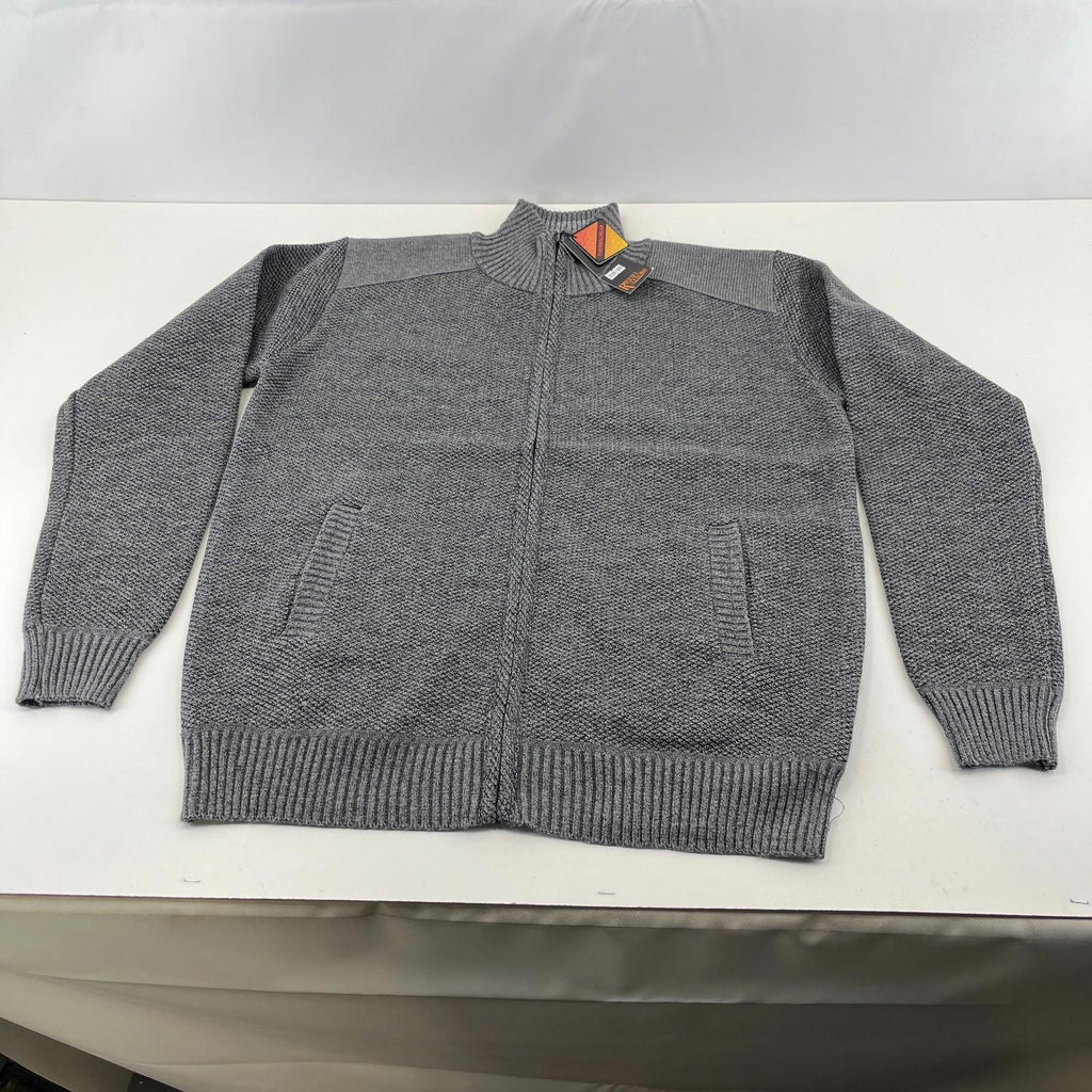 Raphael Valencino Thermal Fleece Lined Jacket Grey Long Sleeve Mens L - New