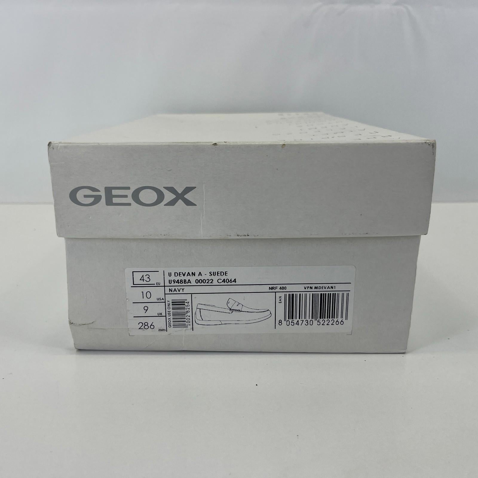 Geox Men's U Devan A Suede Moccasin Loafers Navy Blue size UK 9  EU 43