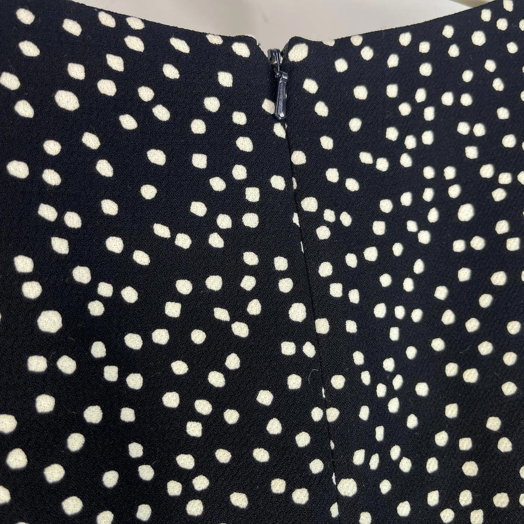 Hobbs Short Sleeve Midi Dress in Black Polka Dot UK size 16