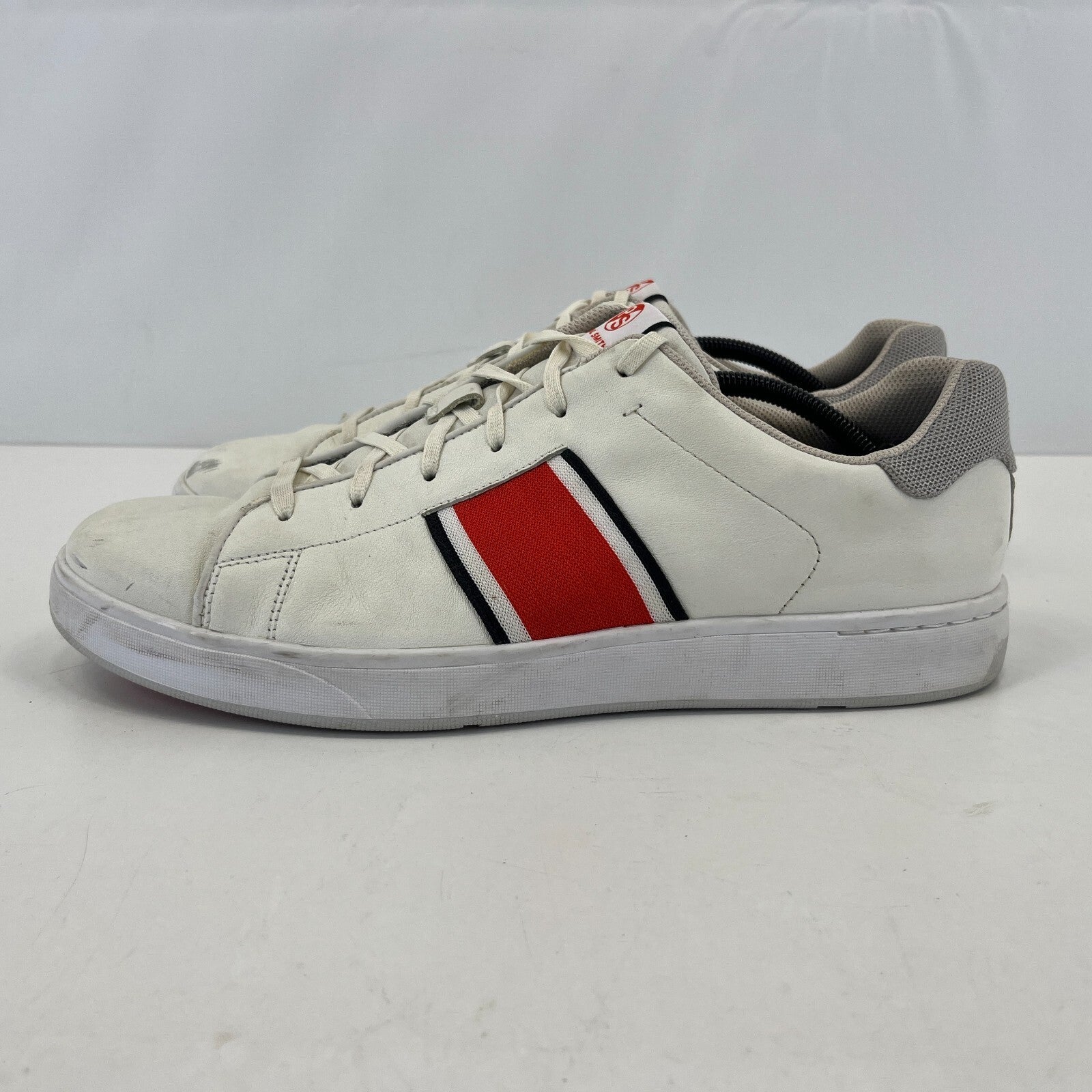 PS By Paul Smith Trainers Men's White & Red Striped Trainers size UK 11 - EU 43
