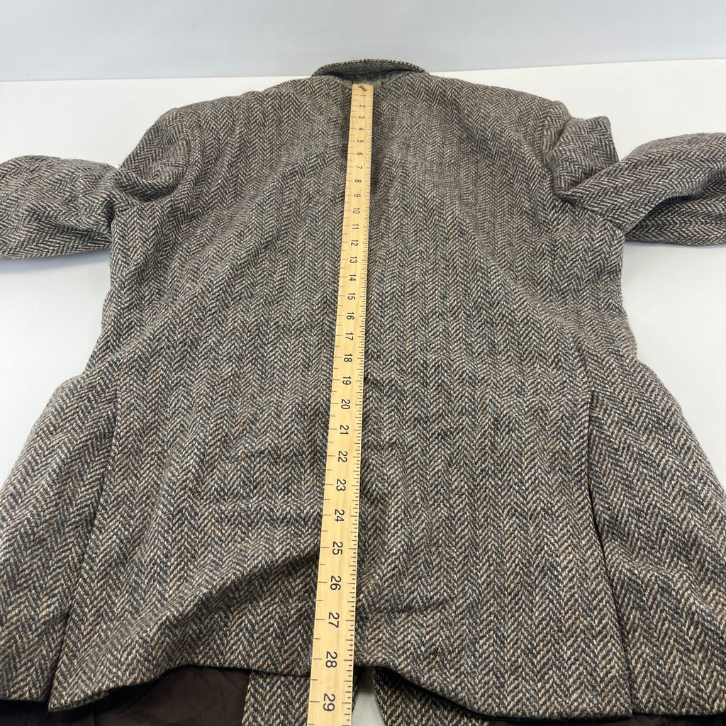 Crombie Men's Brown Herringbone Pure Wool Blazer size Medium