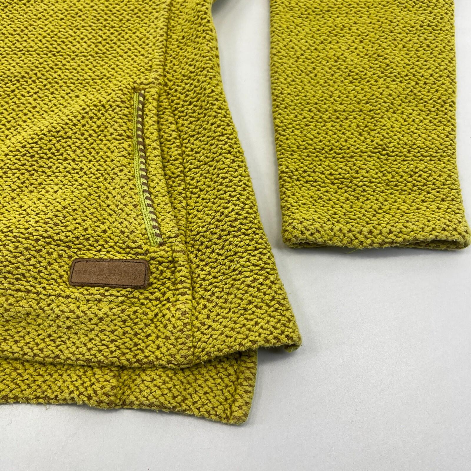 Weird Fish Macaroni 1/4 Zip Knit Pullover Jacket Mustard Yellow UK 10 Textured