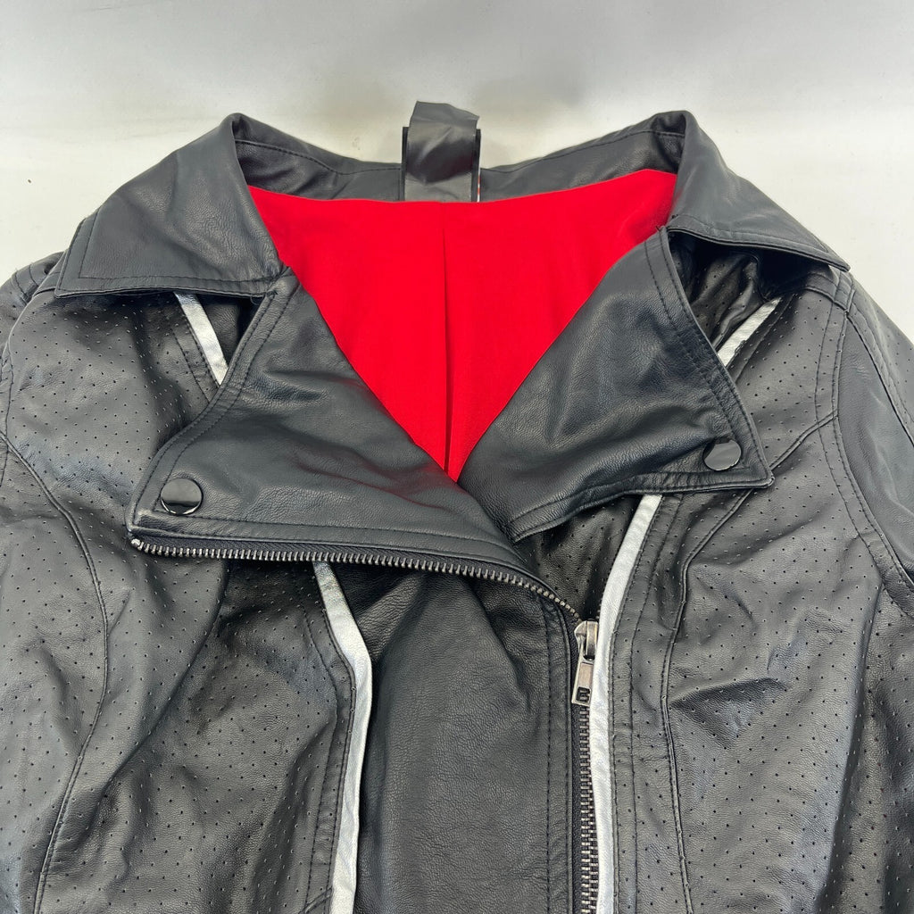 Marvel Studios Black Widow Faux Leather Jacket Coat size S Movie Film Cosplay