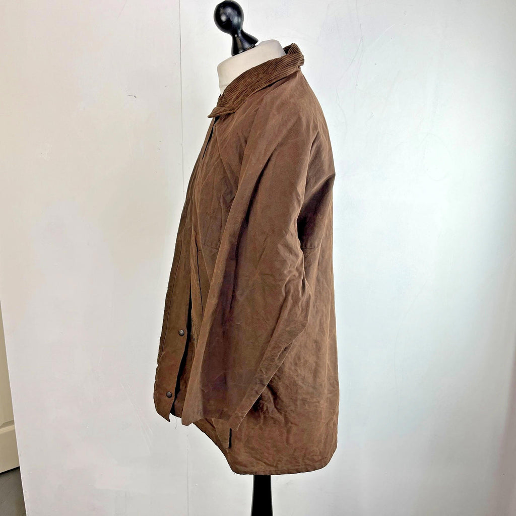 Oxford Blue Outdoor Wax Jacket Chocolate Brown UK Women's size Small