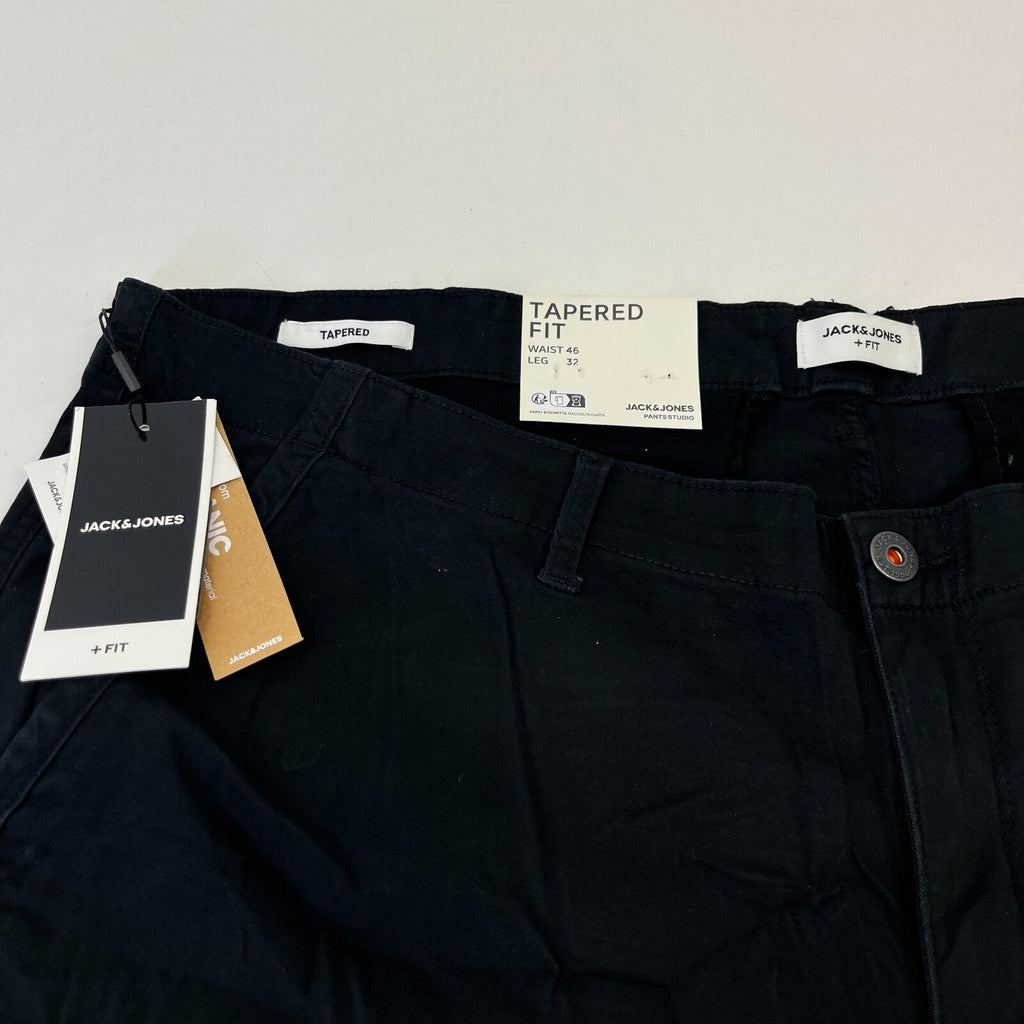 Jack & Jones Cargo Trousers Pants Men’s W46" L32" Charcoal Grey Tapered Fit New