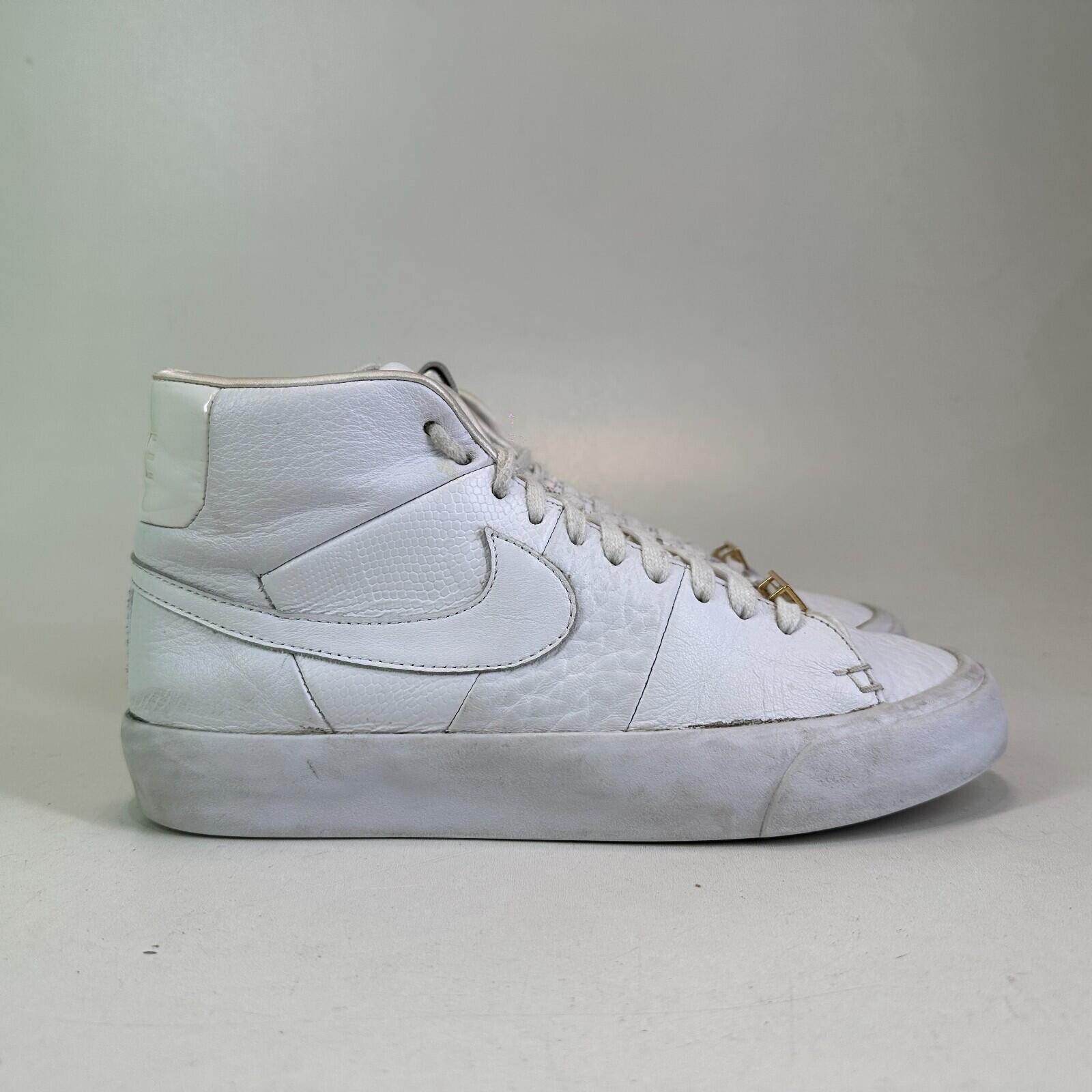 Nike Blazer Royal 2018 Leather Hi Top Trainers in White UK size 6