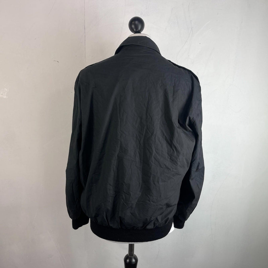 US Army JROTC Bomber Jacket size US M UK Large in Black with Collar & Epaulettes