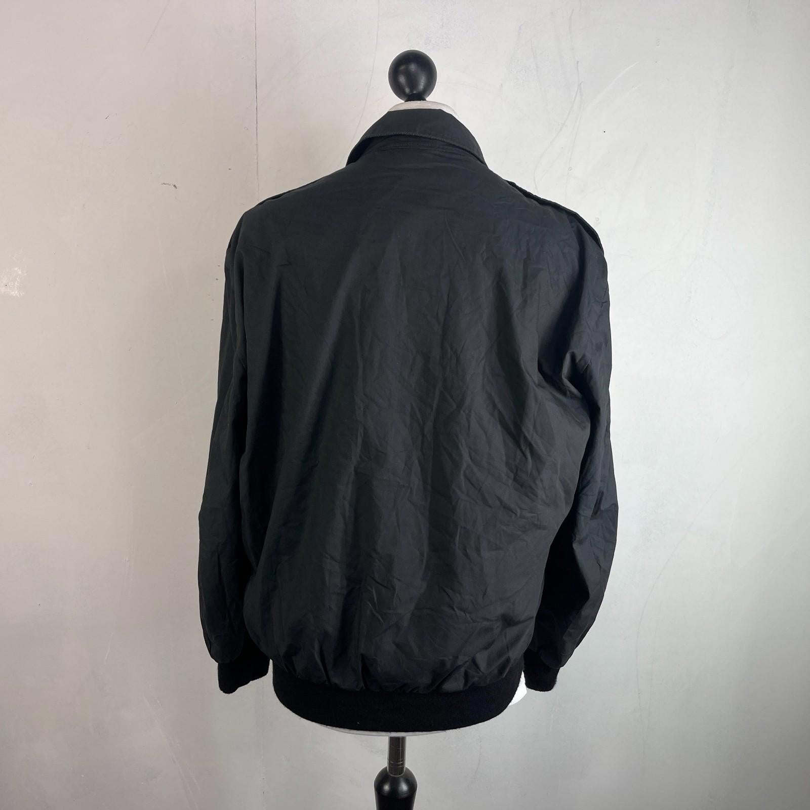 US Army JROTC Bomber Jacket size US M UK Large in Black with Collar & Epaulettes