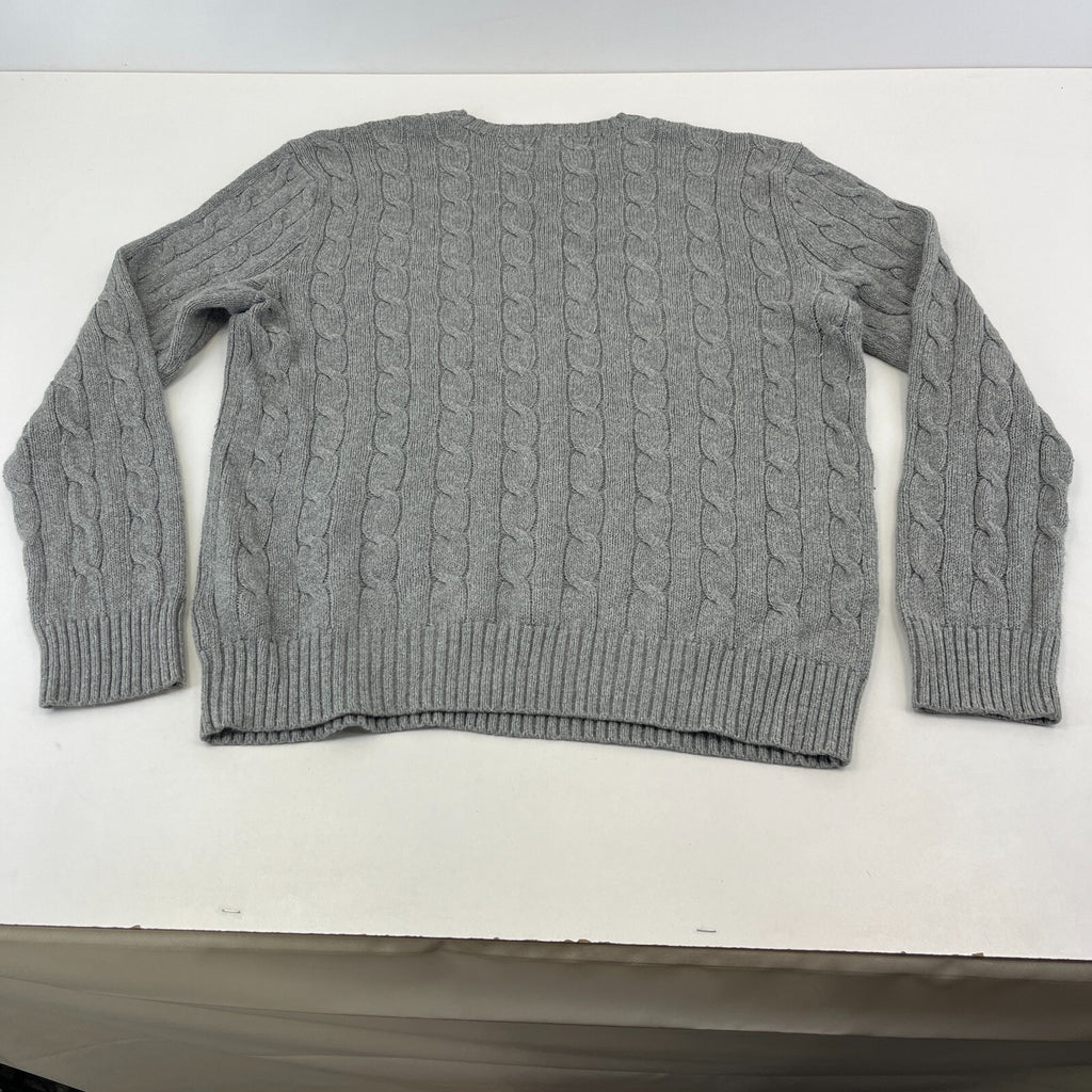 Polo Ralph Lauren 100% Cotton Jumper Men's size M in Grey Crew Neck Sweater