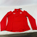 Rangers Castore Match Day Quarter Zip Top Womens size Medium Red Long Sleeve New