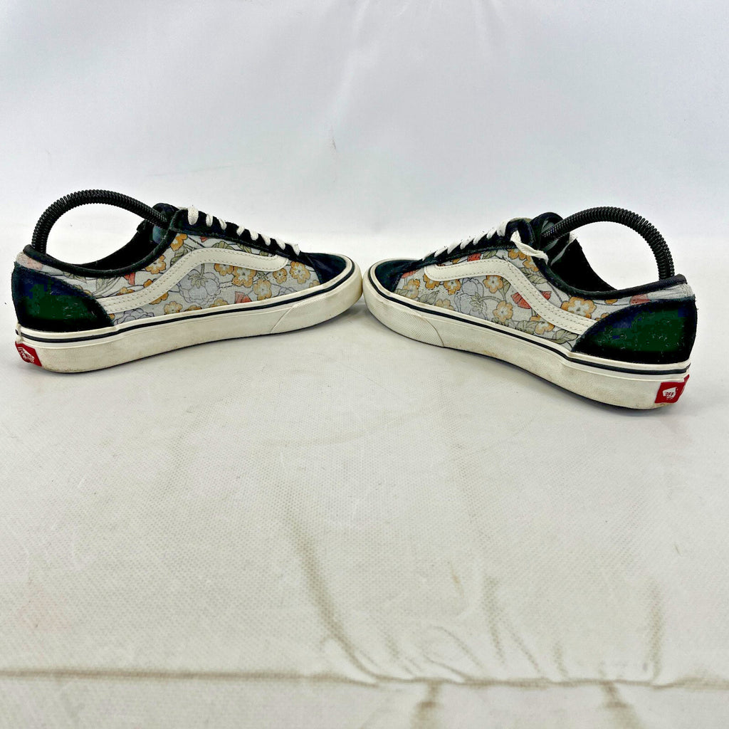 Vans Off the Wall Trainers Floral & Suede Low Top Skate Sneaker UK size 5.5
