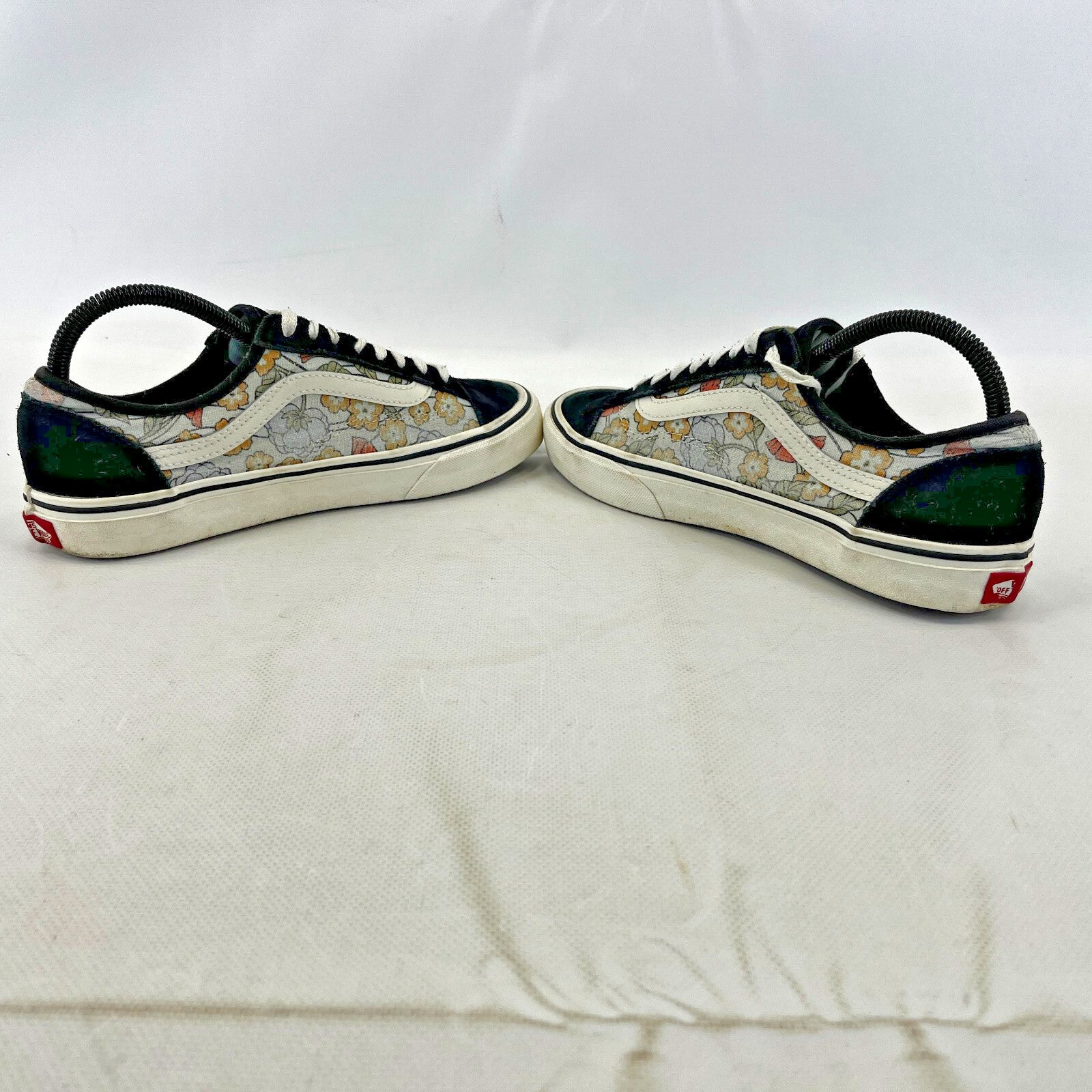 Vans Off the Wall Trainers Floral & Suede Low Top Skate Sneaker UK size 5.5