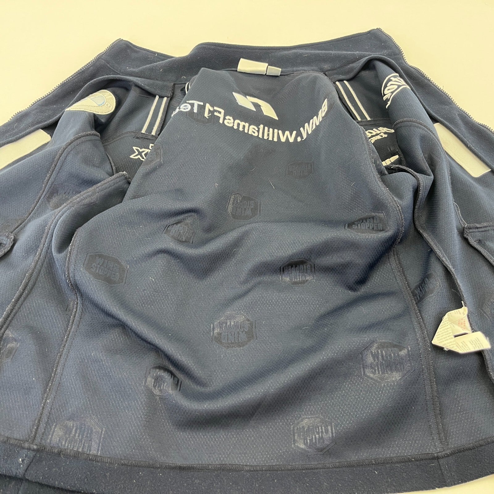 BMW Williams F1 Racing Team Embroidered Fleece Jacket in Black Womens UK size 10