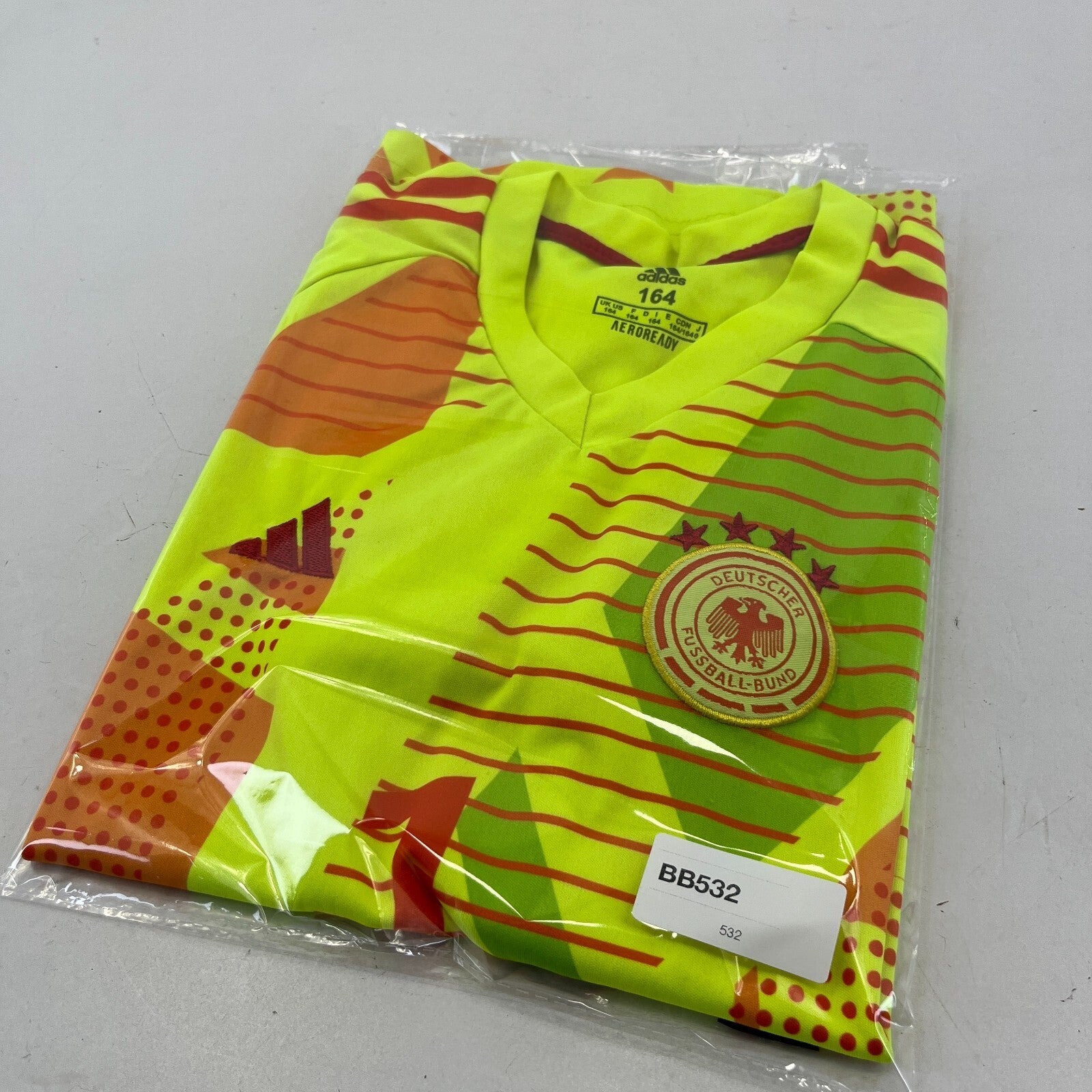 Adidas Germany 2024 Tiro T24 Pro Short Sleeve Goalkeeper Shirt size 164 13-14yrs