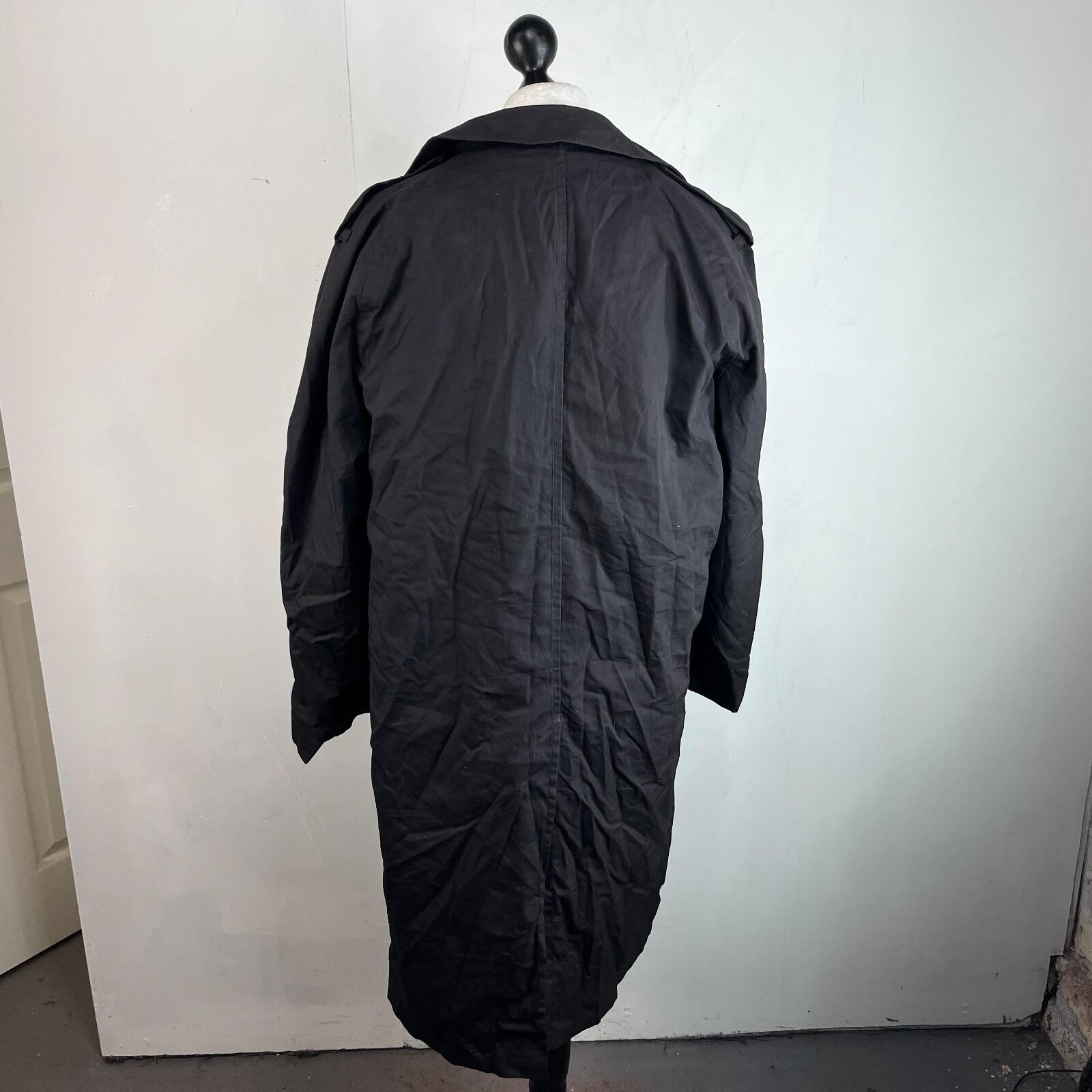 Genuine US Navy Black Trench Coat with Removable Liner size 44R Formal Military