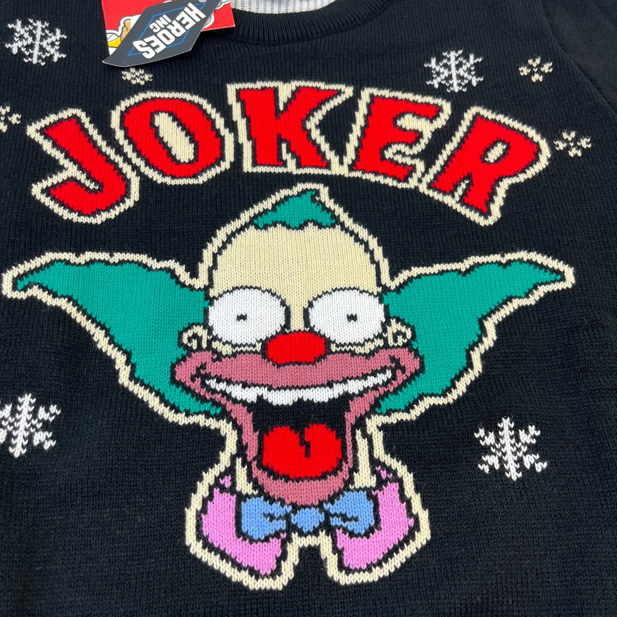 The Simpsons Krusty the Clown "Joker" Christmas Xmas Jumper size M New with Tags