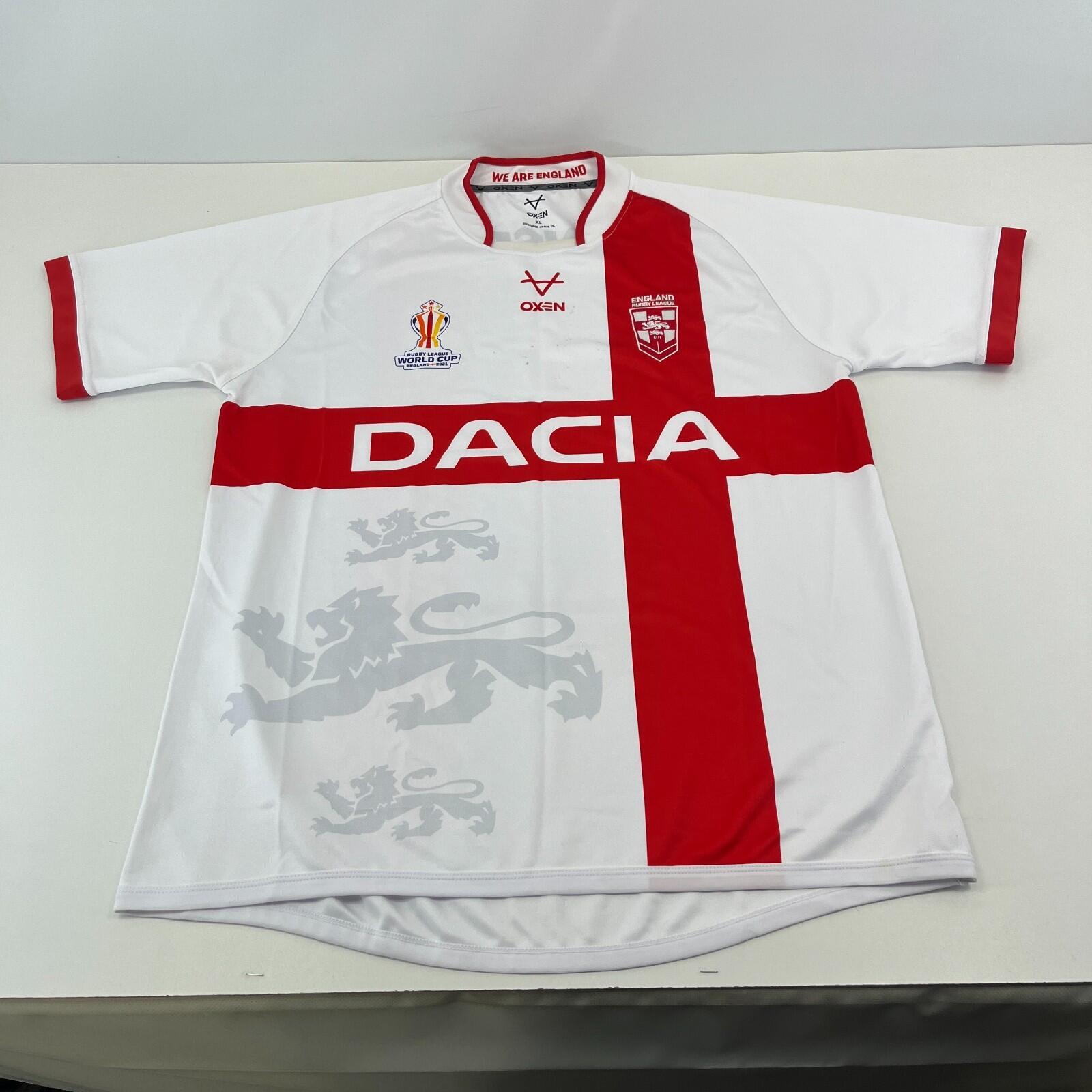 England RL 2021 World Cup Home Shirt Jersey Oxen Betfred Men's XL Rugby League